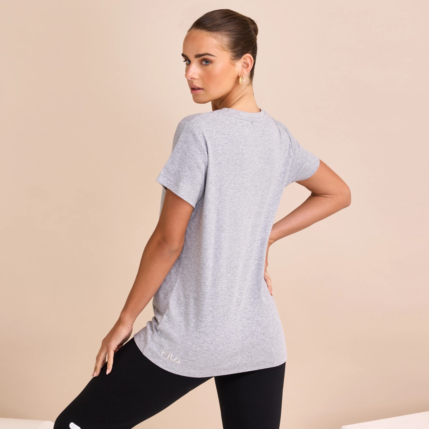 Fila Corette Cotton T-Shirt - Grey | Target Australia