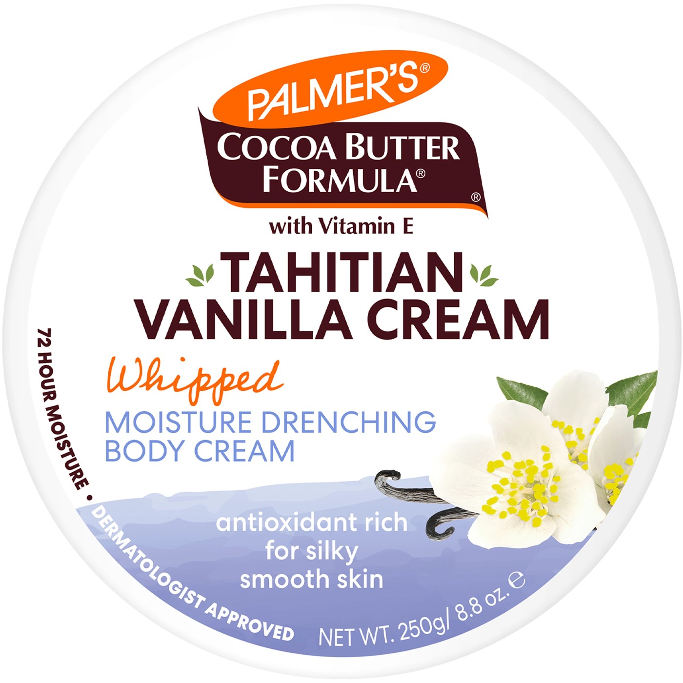Palmer's Tahitian Vanilla Cream Body Cream 250g - Vitamin E, Tahitian Vanilla, Shea Butter and Cocoa Butter Formula 3 of 5