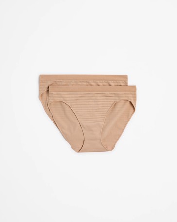 2 Pack Seamfree Matte and Shine Bikini Briefs