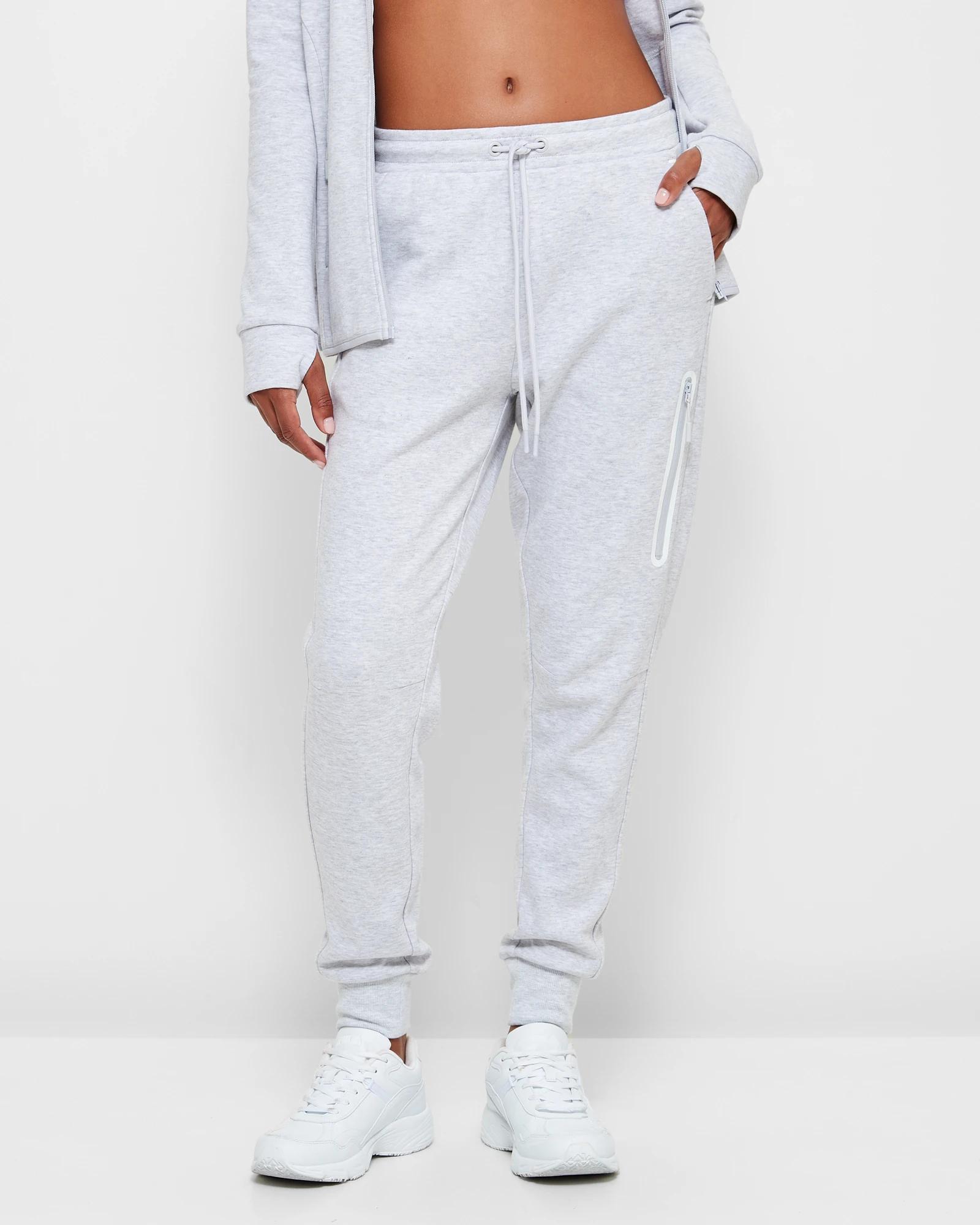 Active Tech Fleece Trackpants - Grey Marle | Target Australia