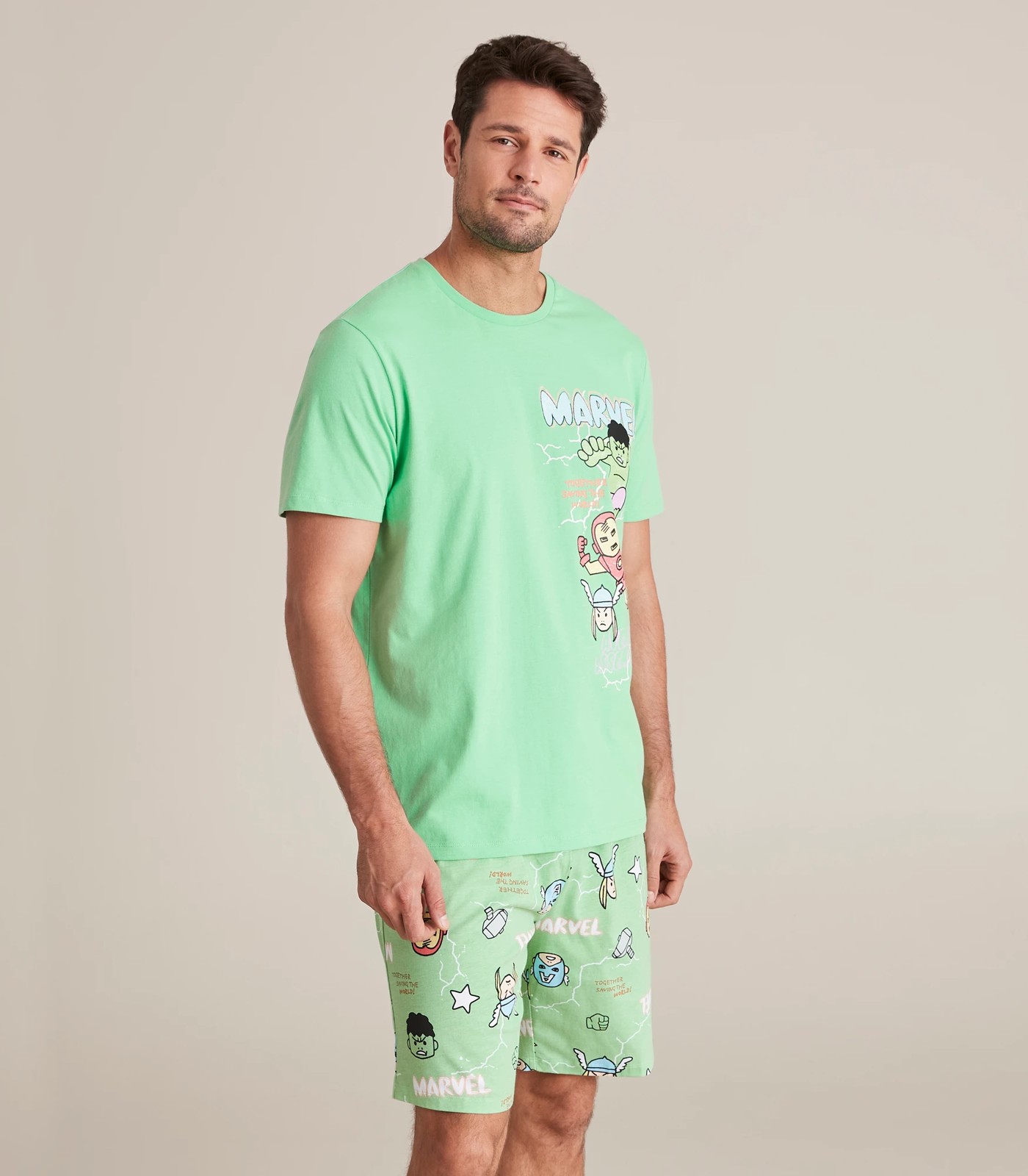 Family Matching Mens Marvel Pyjama Set | Target Australia
