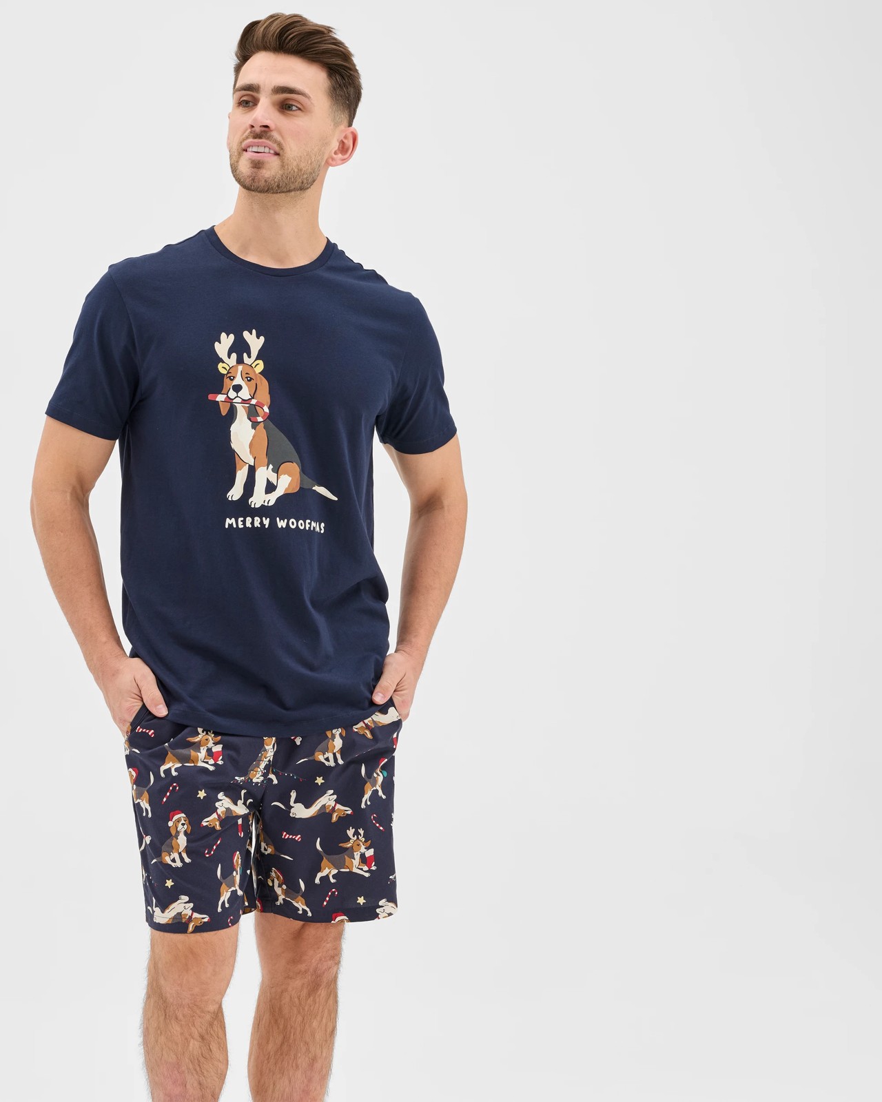 Maxx Poplin Christmas Sleep Shorts 2 of 5