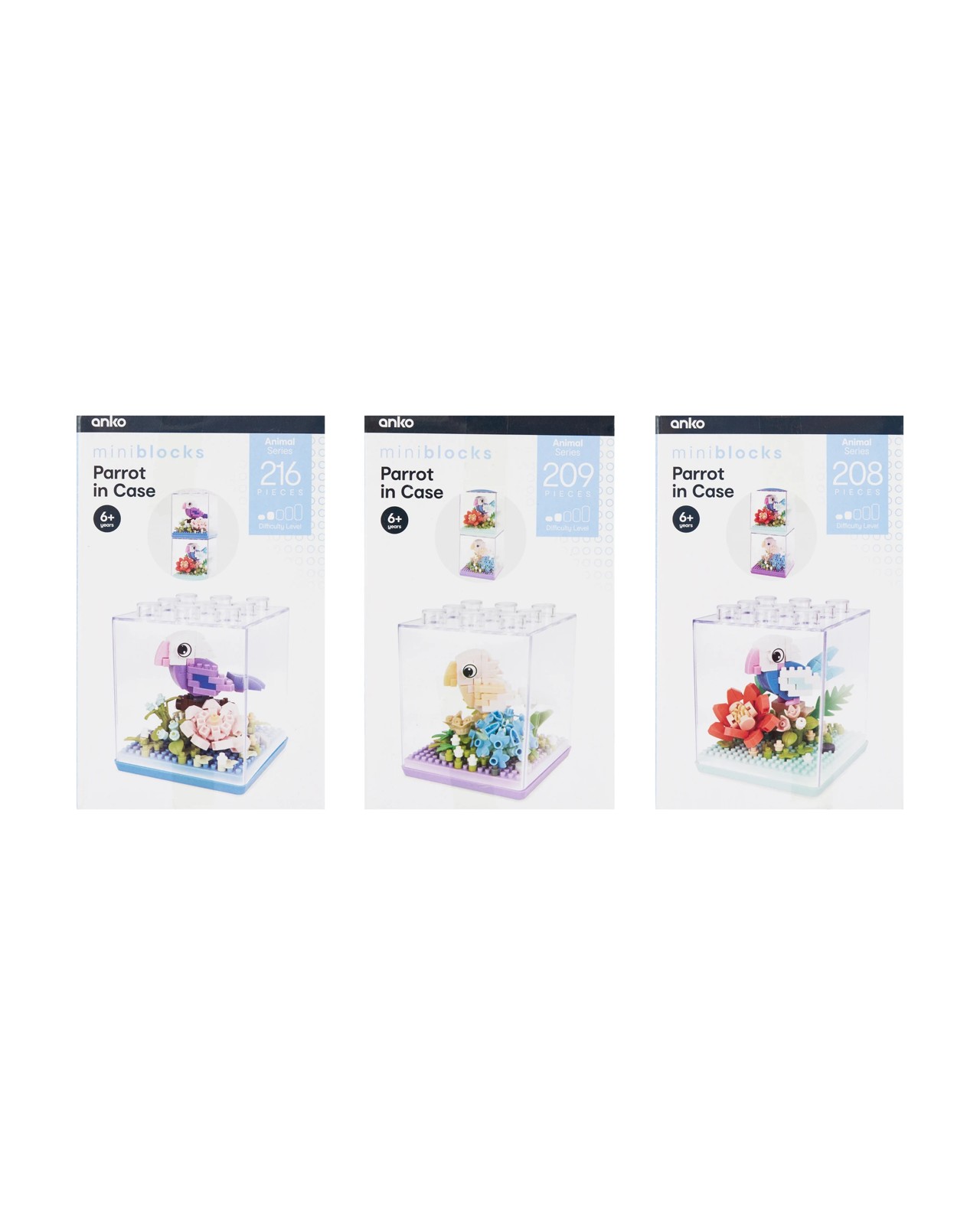 Mini Blocks Animal Series: Parrot in Case - Assorted 6 of 6