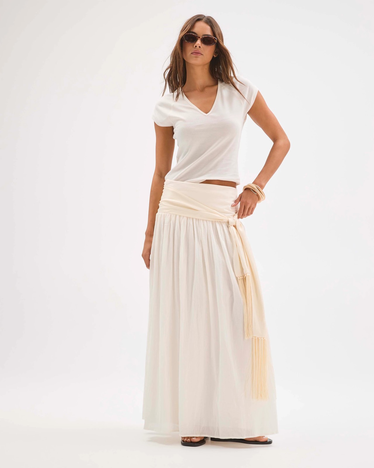 Lily Loves Australian Cotton 2-In-1 Midi Dress - Pearl 6 of 6