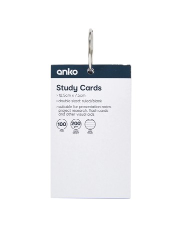 Anko 100 Pack Study Cards