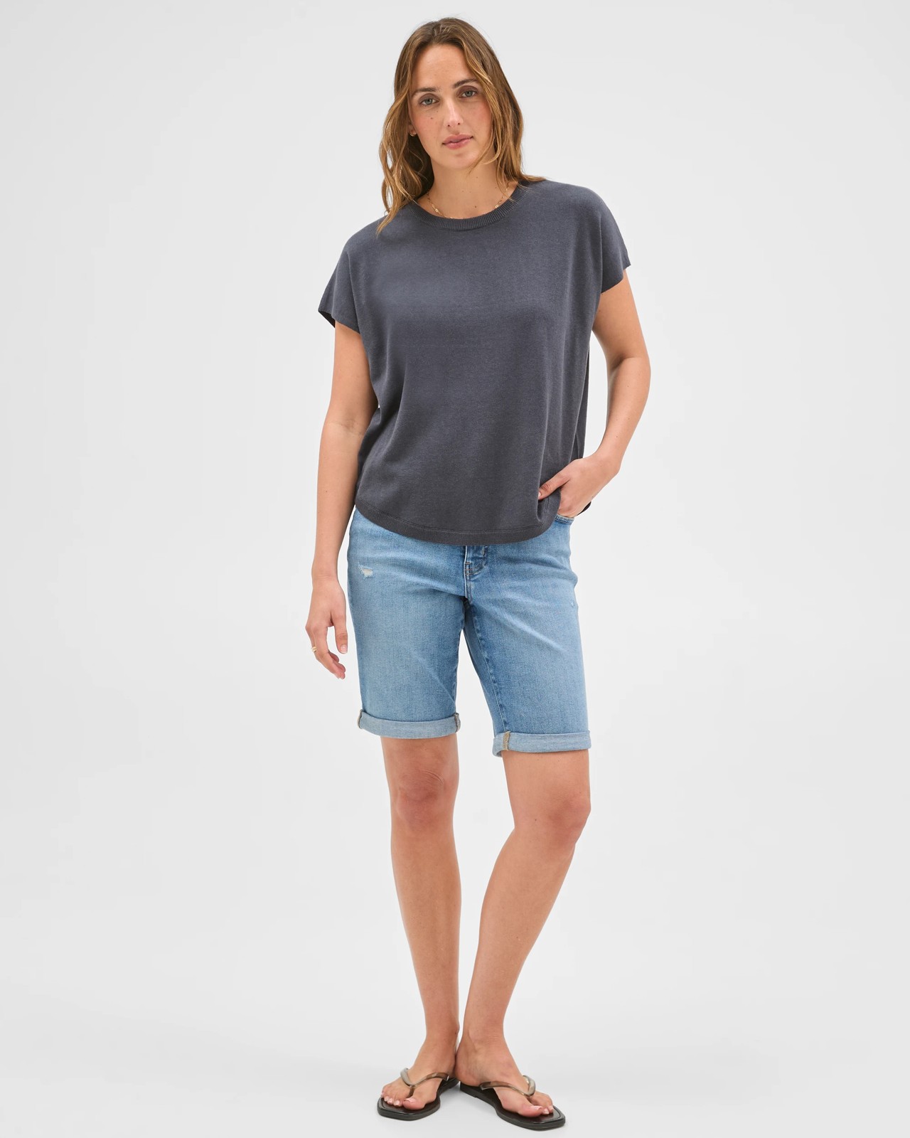 Shape Your Body Denim Bermuda Shorts 2 of 5