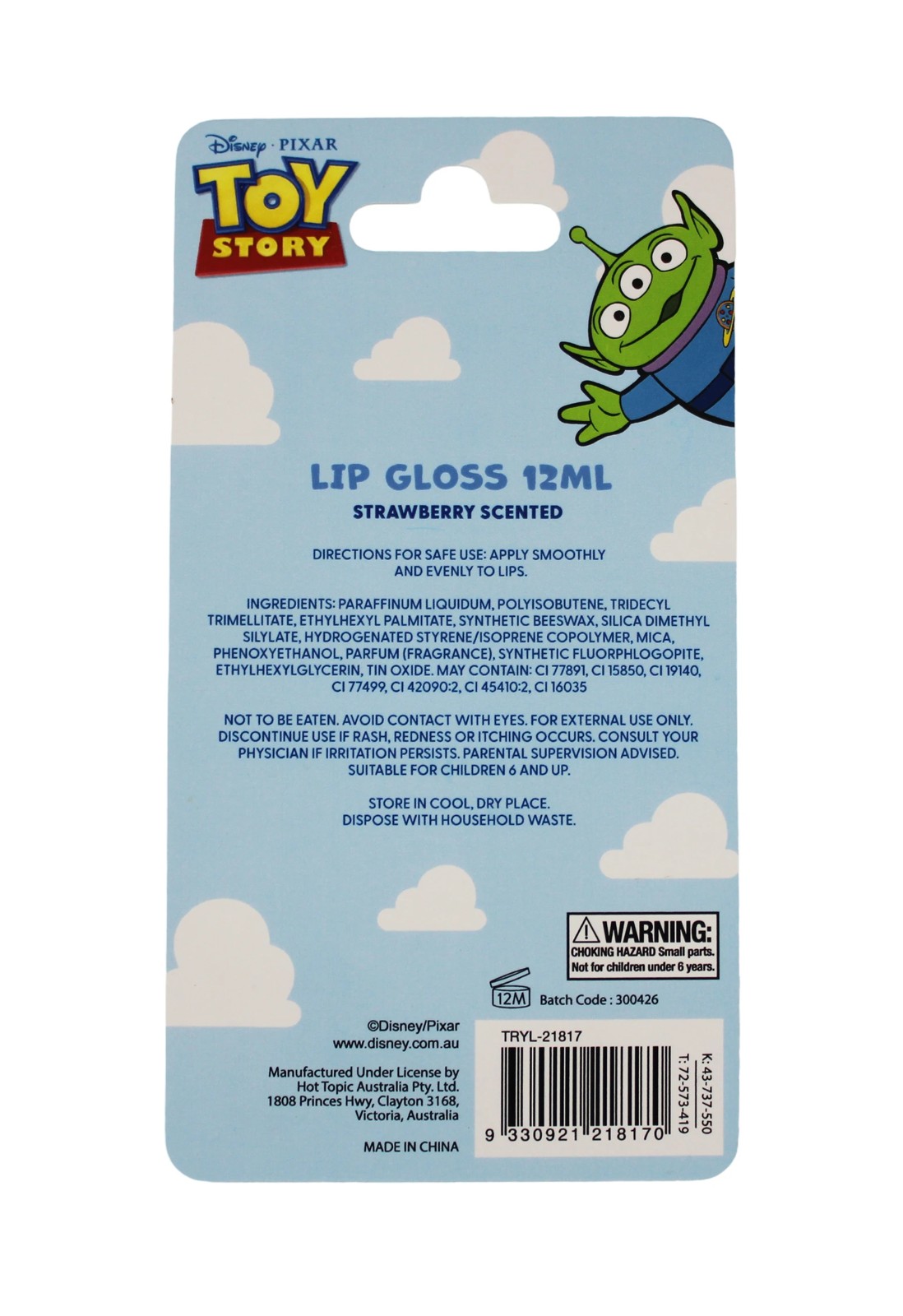 Disney Pixar Toy Story Lip Gloss Keychain 12ml - Strawberry Scented 2 of 4
