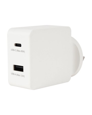 USB-C and USB-A 2 Wall Charger - Anko
