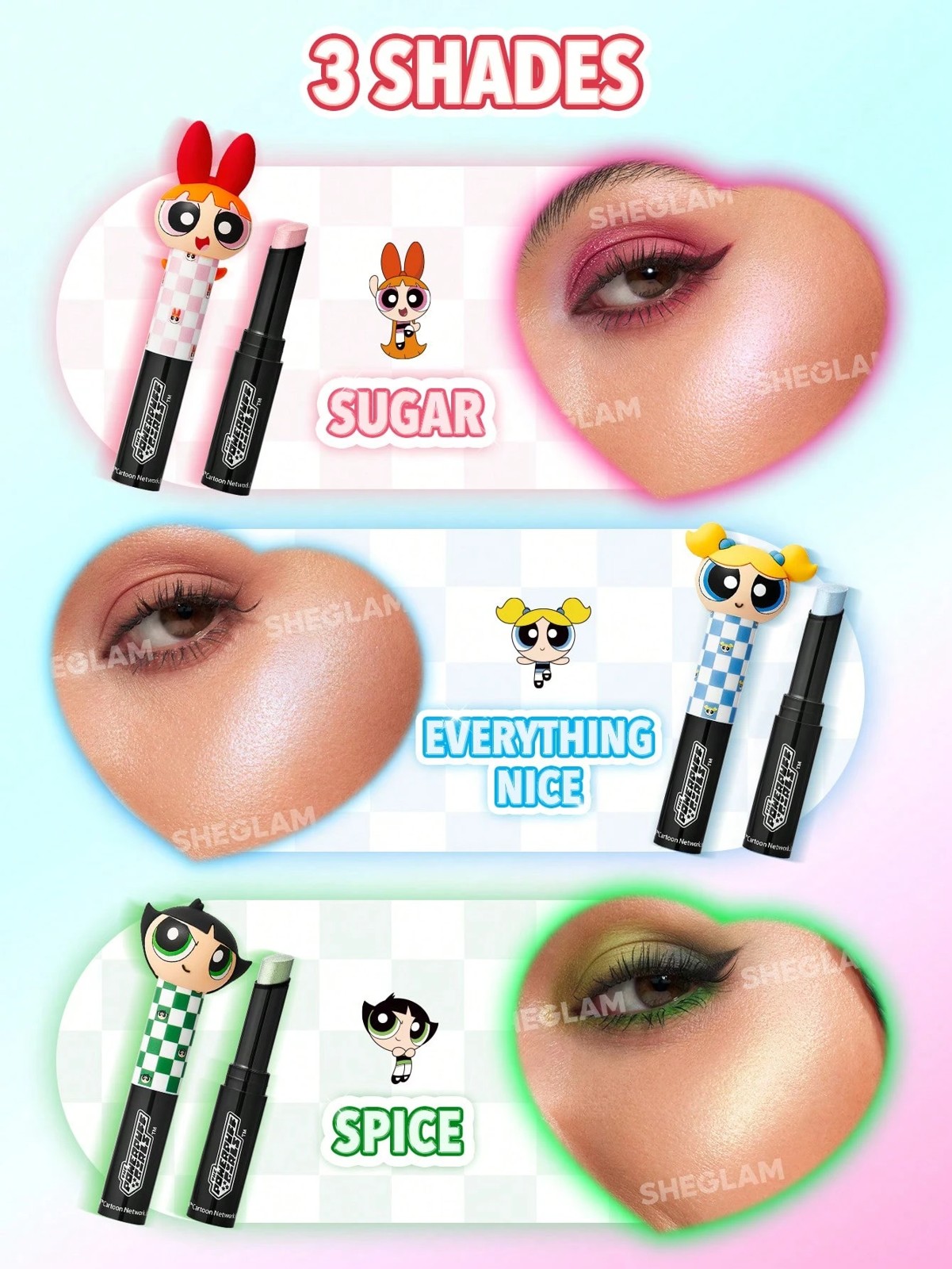 The Powerpuff Girls x SHEGLAM Power-Noia Shimmer Stick - Sugar 4 of 6