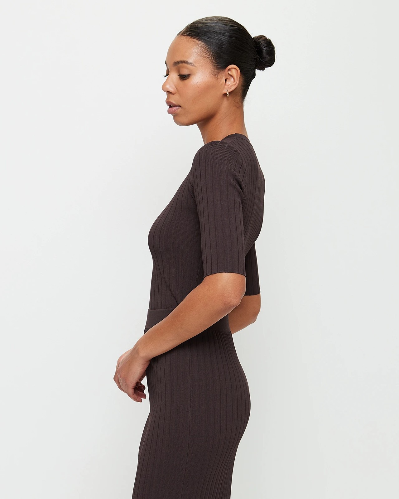 Fashion Boat Neck Rib Top - Preview 3 of 6
