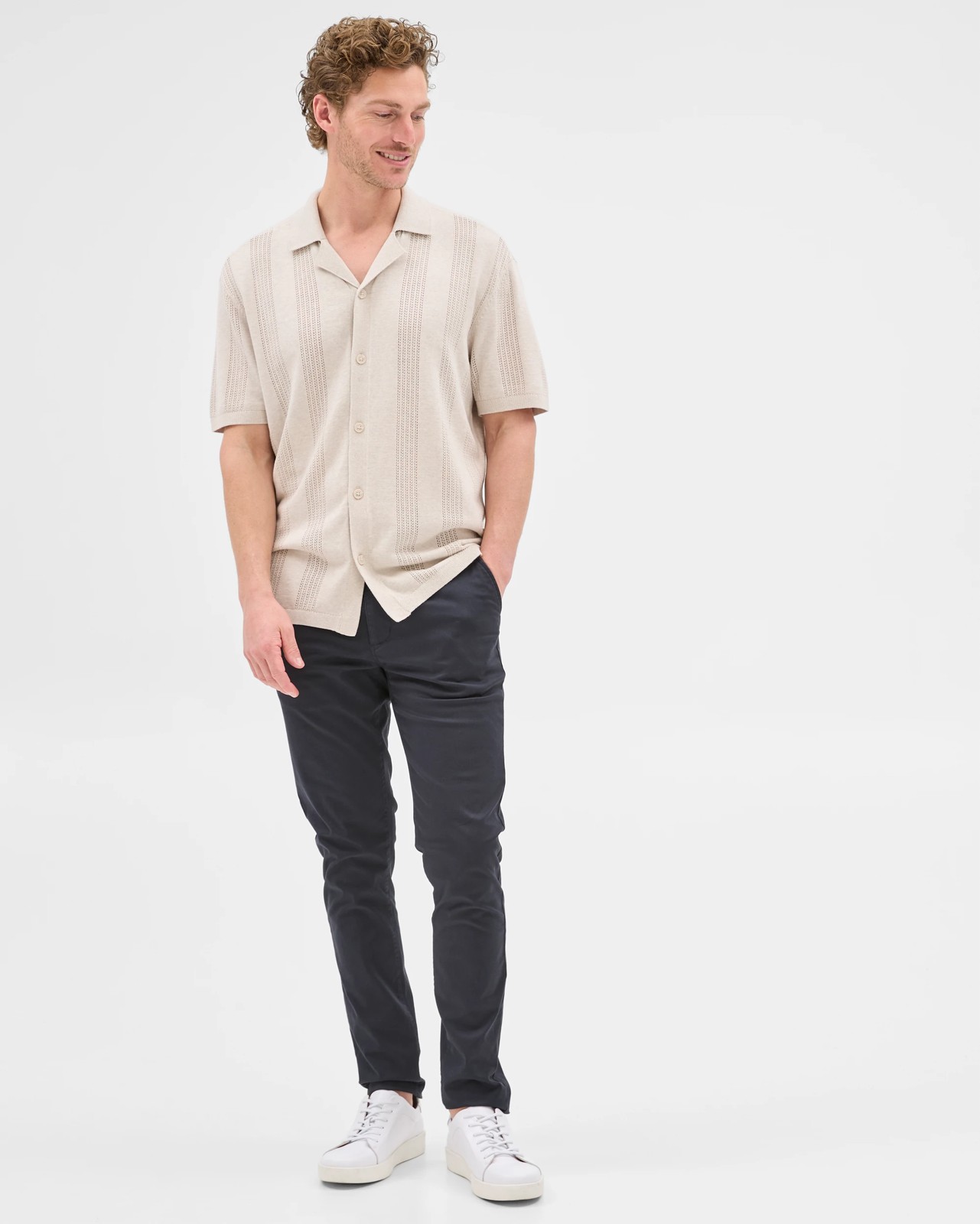 Australian Cotton Slim Chino Pants  - Navy 6 of 6