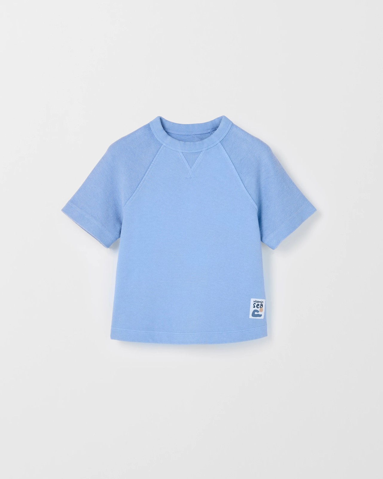 Australian Cotton Oversized Washed T-Shirt - Blue 5 of 6