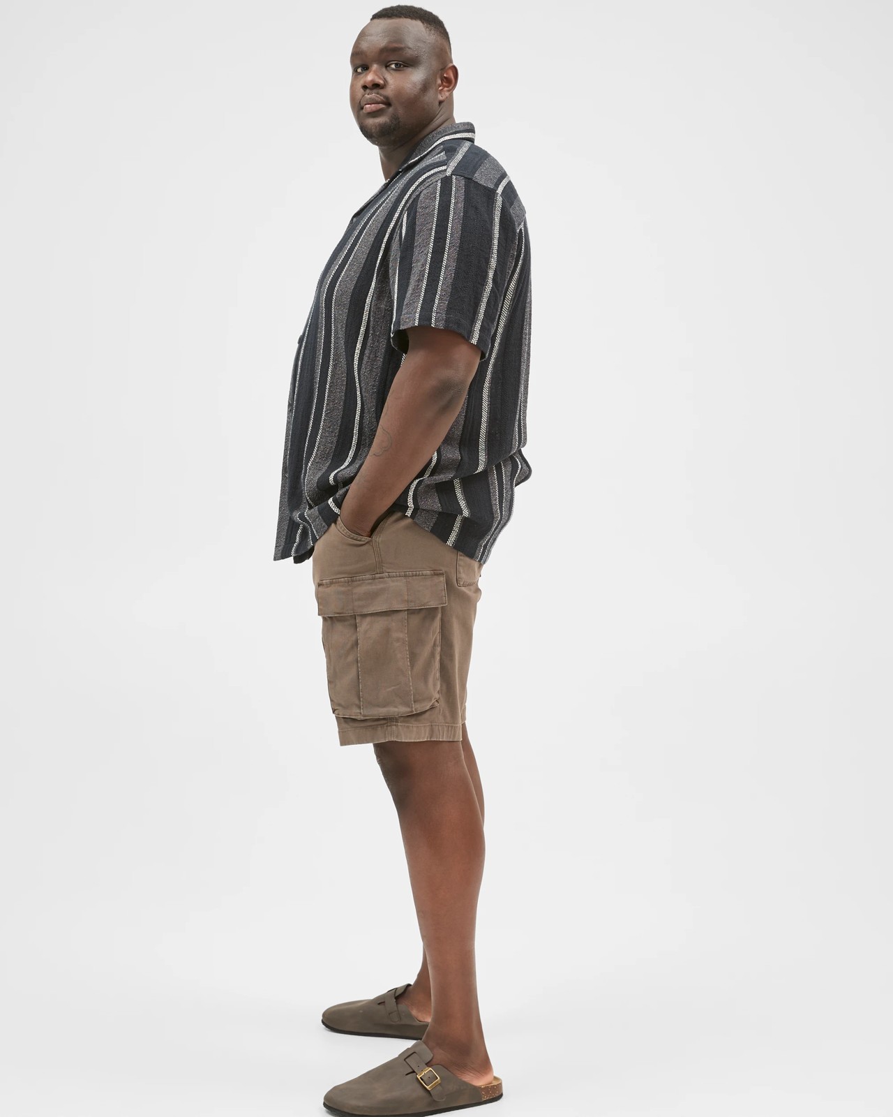 Plus Size Australian Cotton Cargo Shorts - Dark Olive 2 of 6