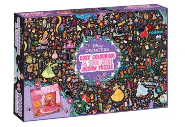Disney Princess: Cosy Colouring Book & 1000 Piece Jigsaw Puzzle - Book