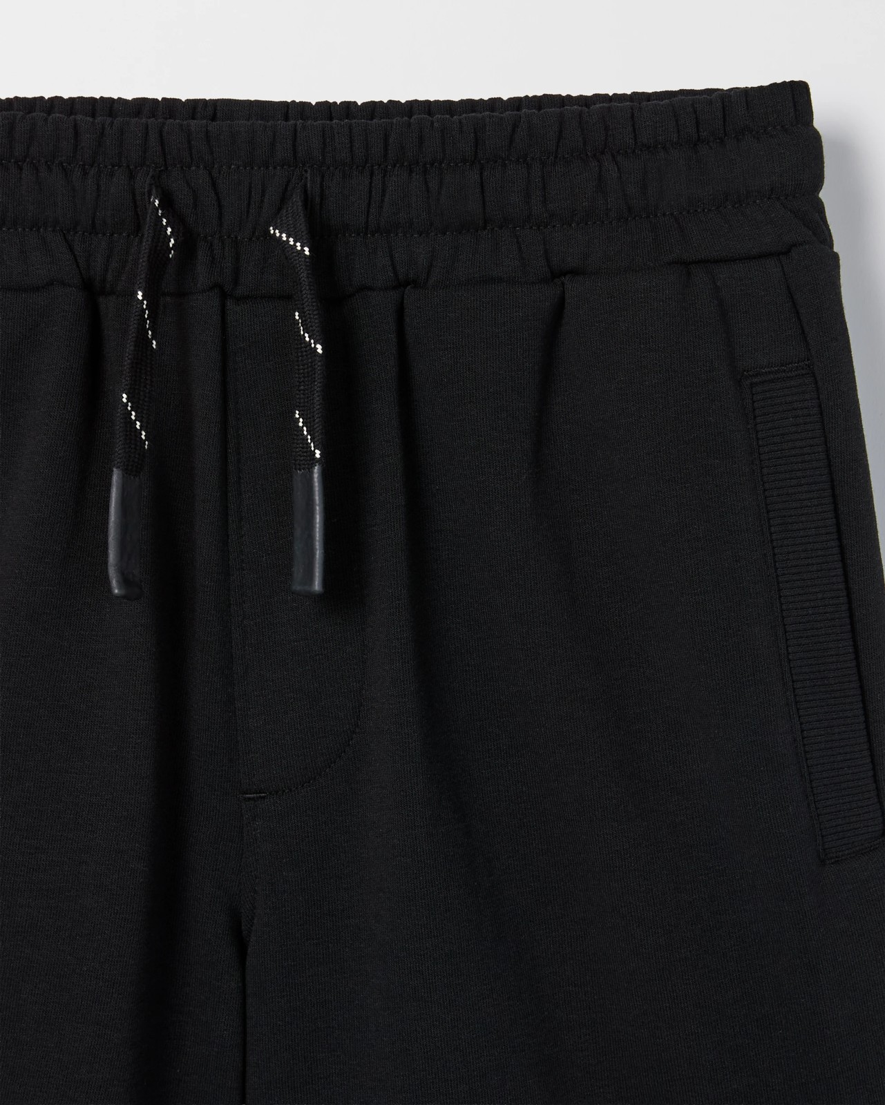 Australian Cotton Blend Fleece Sweat Shorts - Black 2 of 2