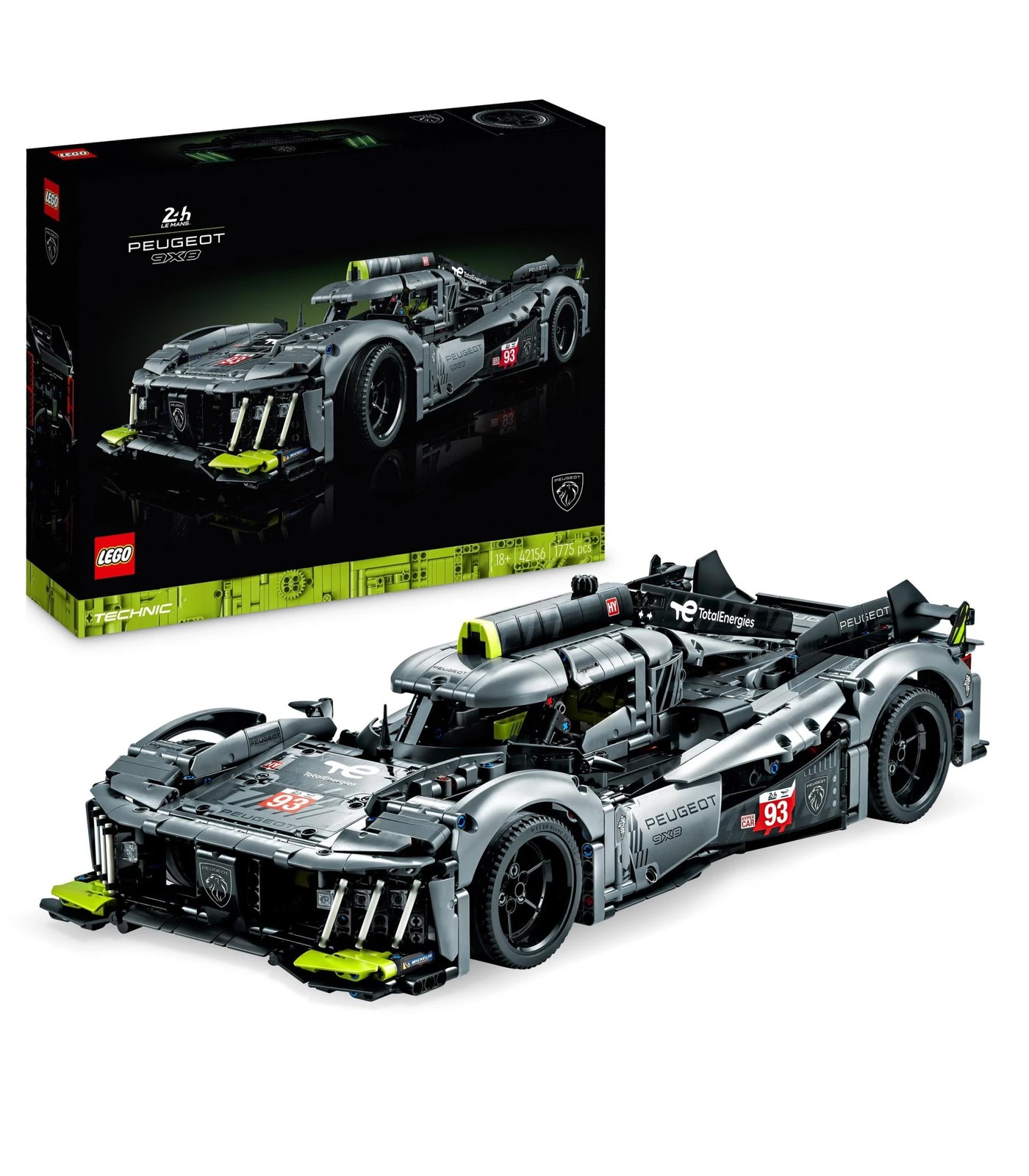 LEGO Technic PEUGEOT 9X8 24H Le Mans Hybrid Hypercar 42156