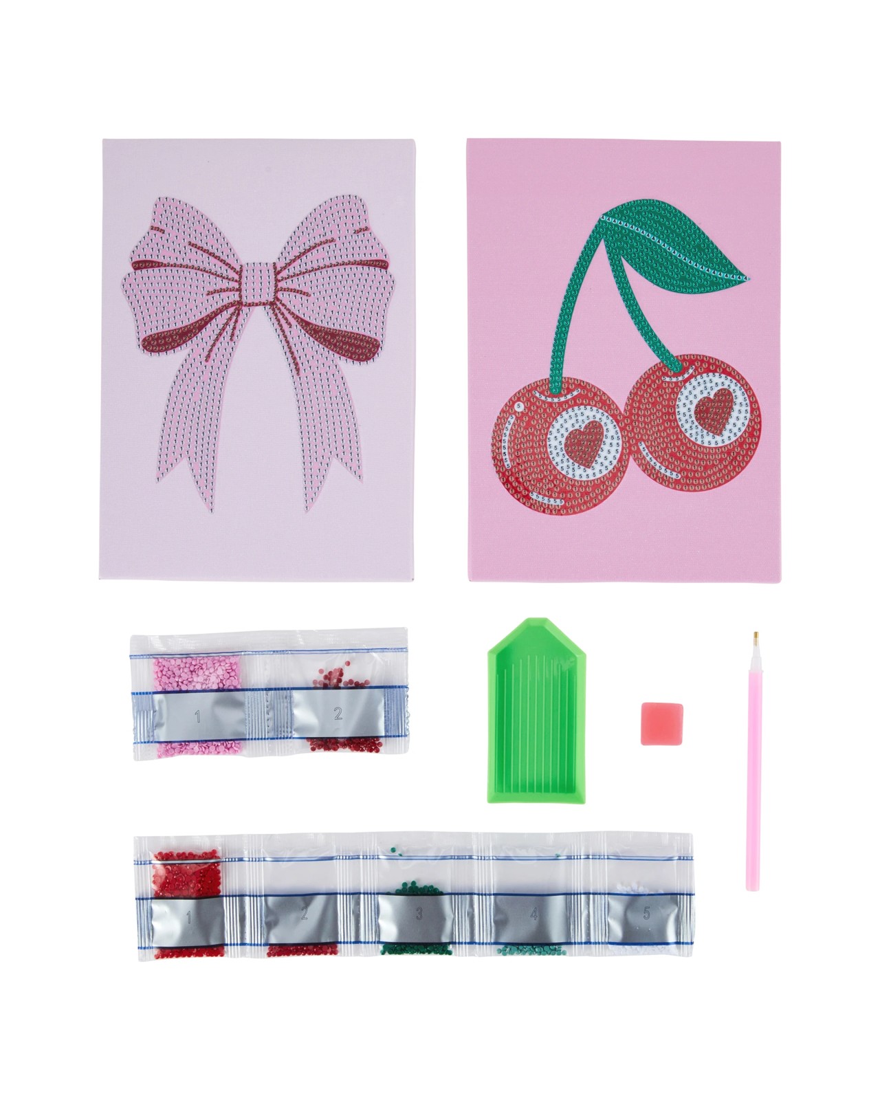 Anko Sparkle Gem Art Canvas Kit - Bow & Cherry 2 of 3