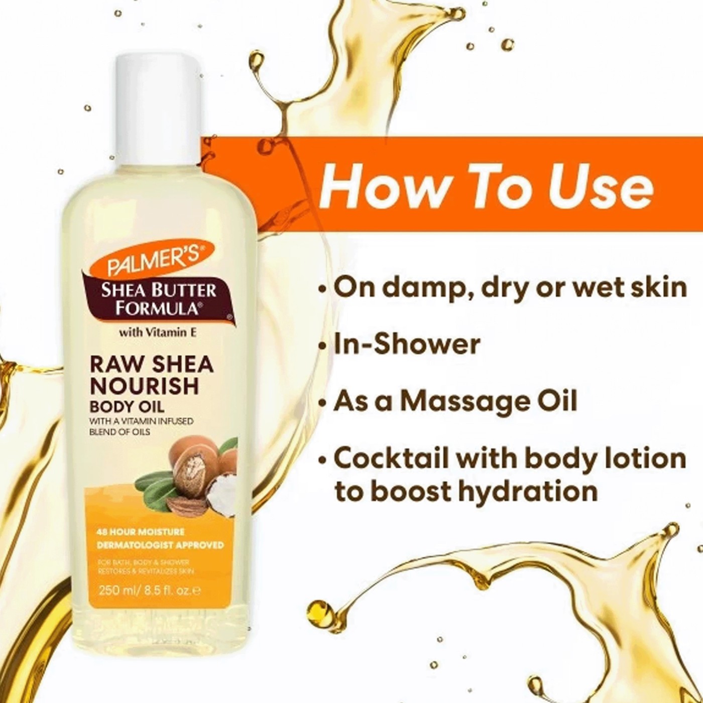 Palmer's Shea Butter Formula Body Oil with Vitamin E- 250ml 4 of 5