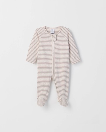 Baby Organic Cotton Print Zip Coverall