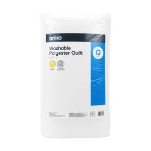 Low Warmth Washable Polyester Quilt, Queen Bed - Anko