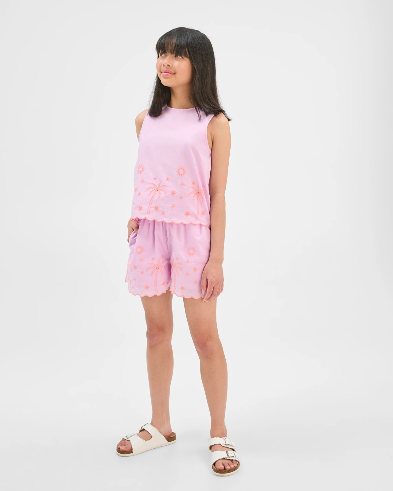 Australian Cotton Embroidered Woven Tank Top 2 of 5