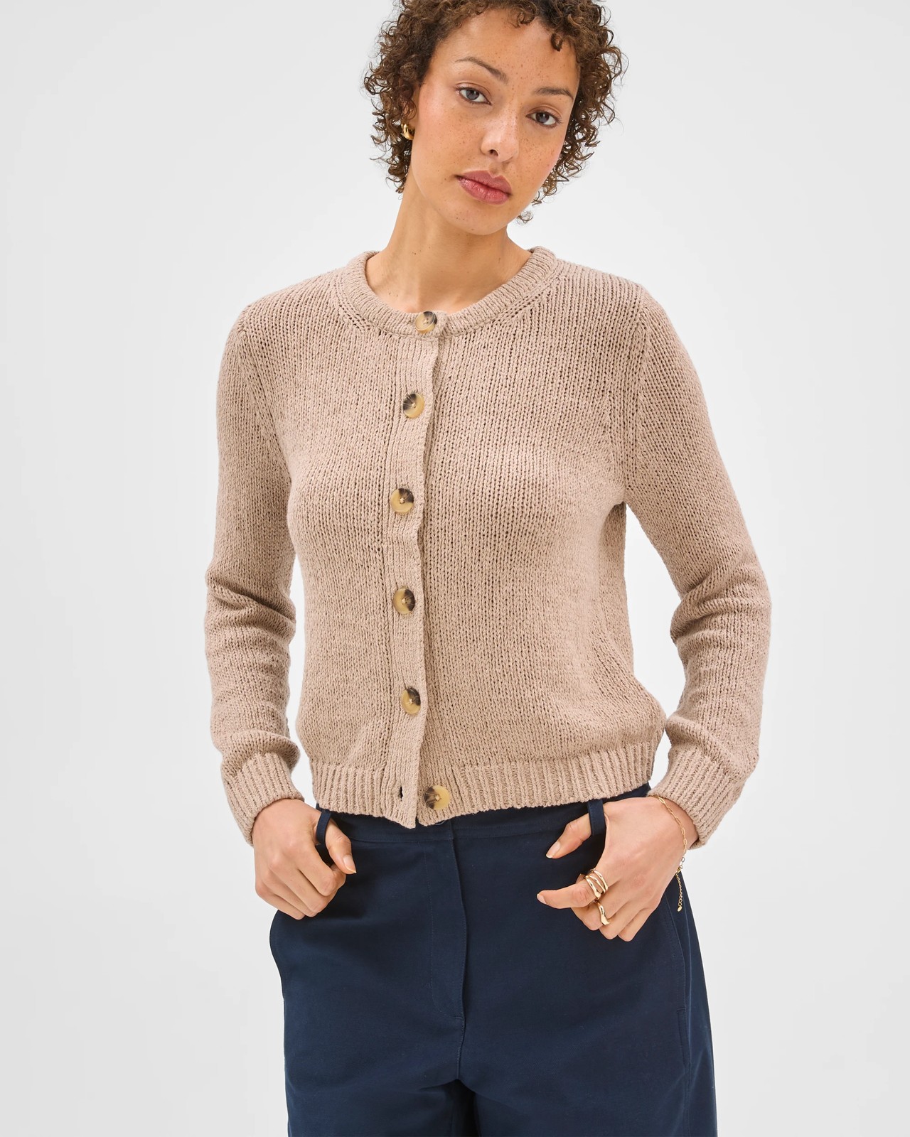 Australian Cotton Blend Tape Yarn Cardigan 4 of 6