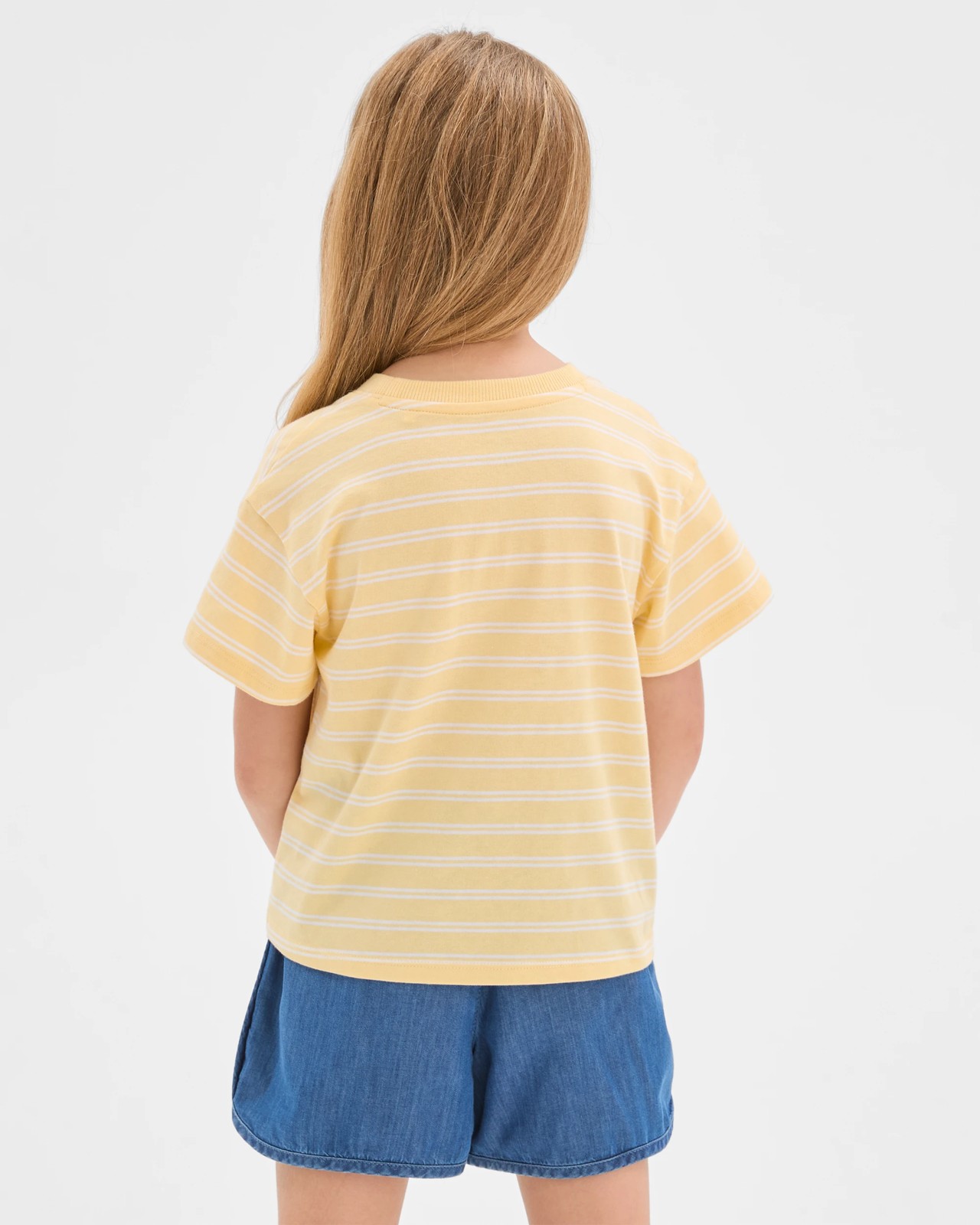 Australian Cotton Oversized T-Shirt - Yellow Stripe 4 of 6