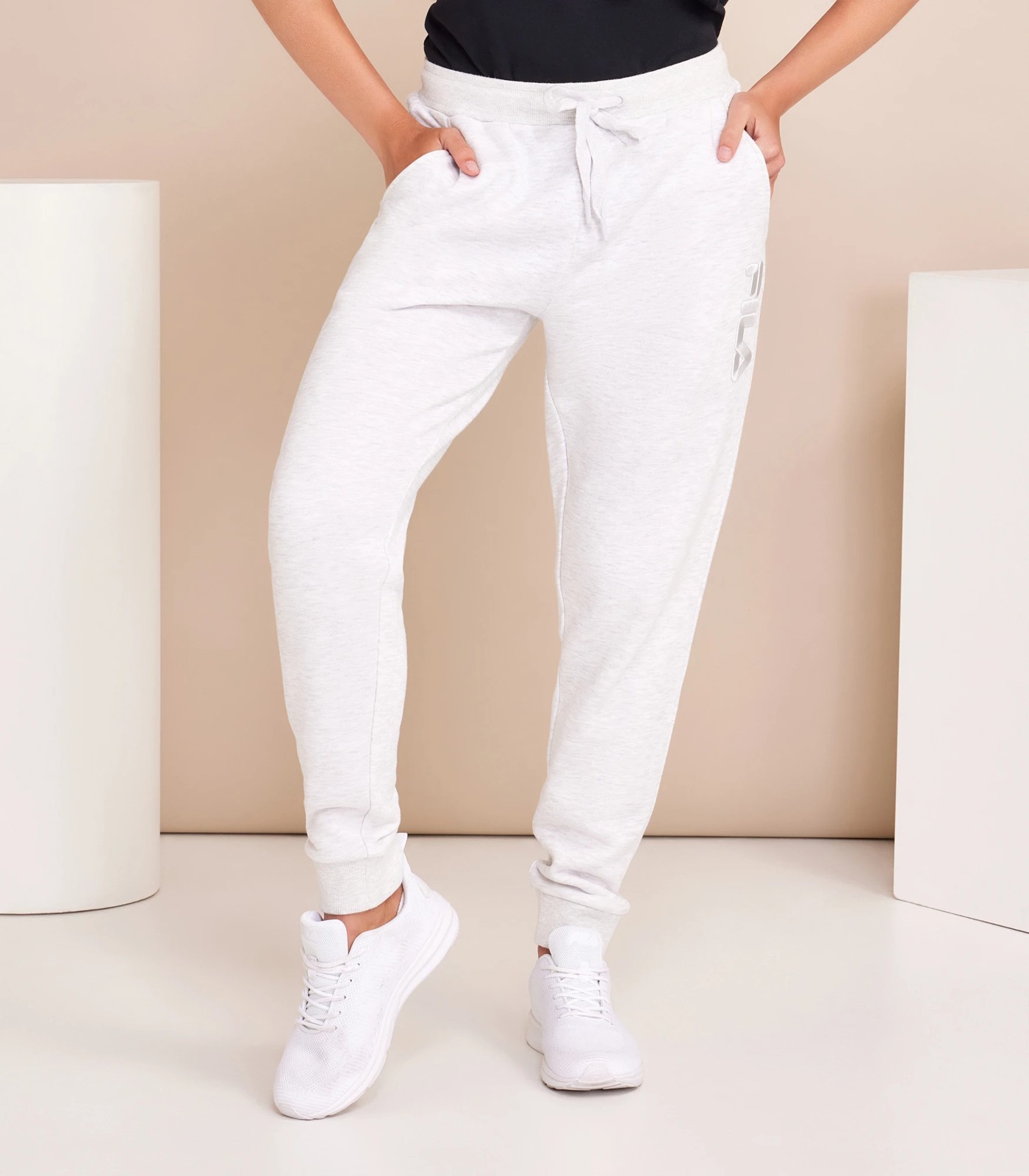 Buy FILA Off White Jogger Fit Trackpants for Women Online @ Tata CLiQ