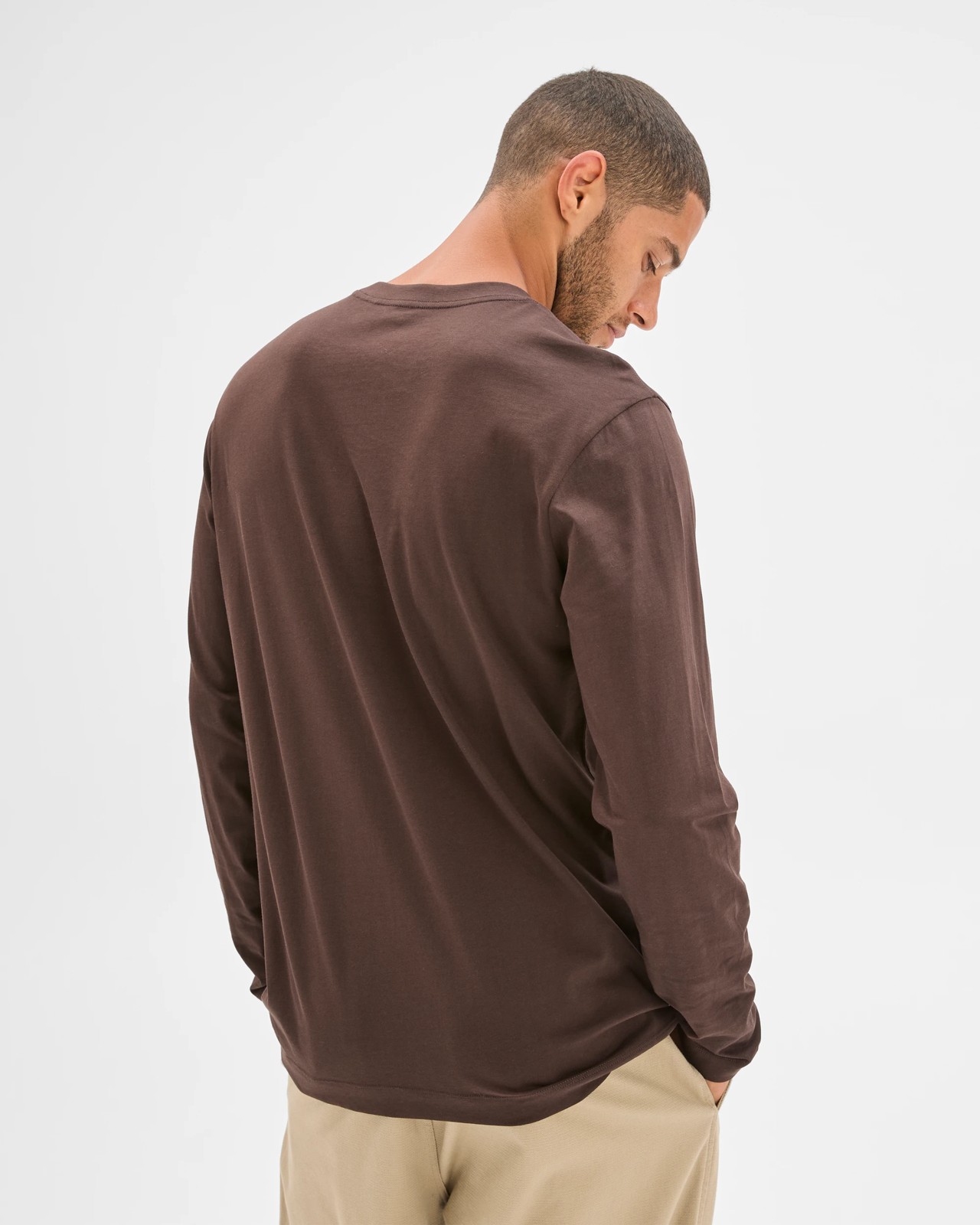 Australian Cotton Long Sleeve T-Shirt - Choc Torte 5 of 6