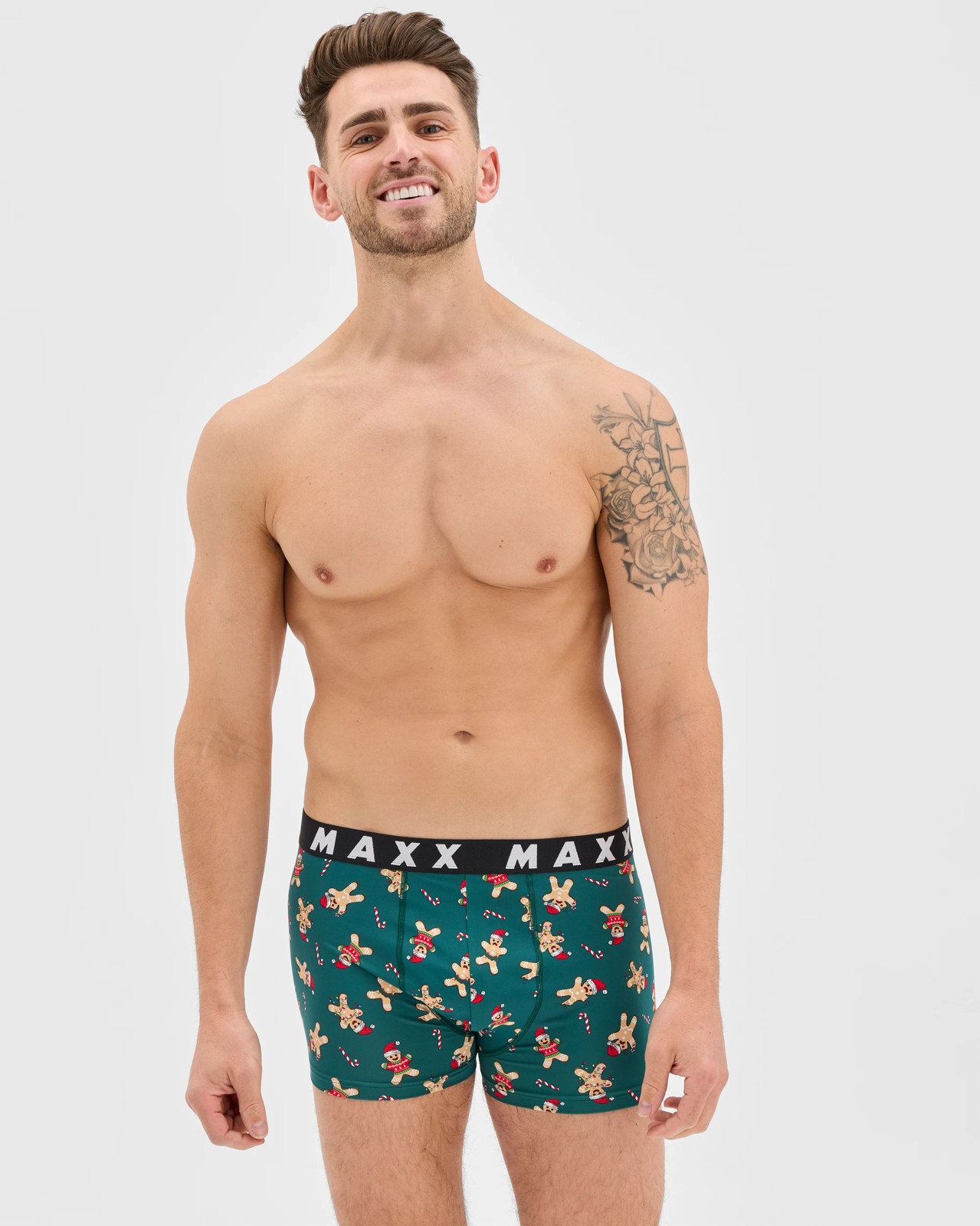 Maxx 3 Pack Microfibre Christmas Trunks 2 of 4