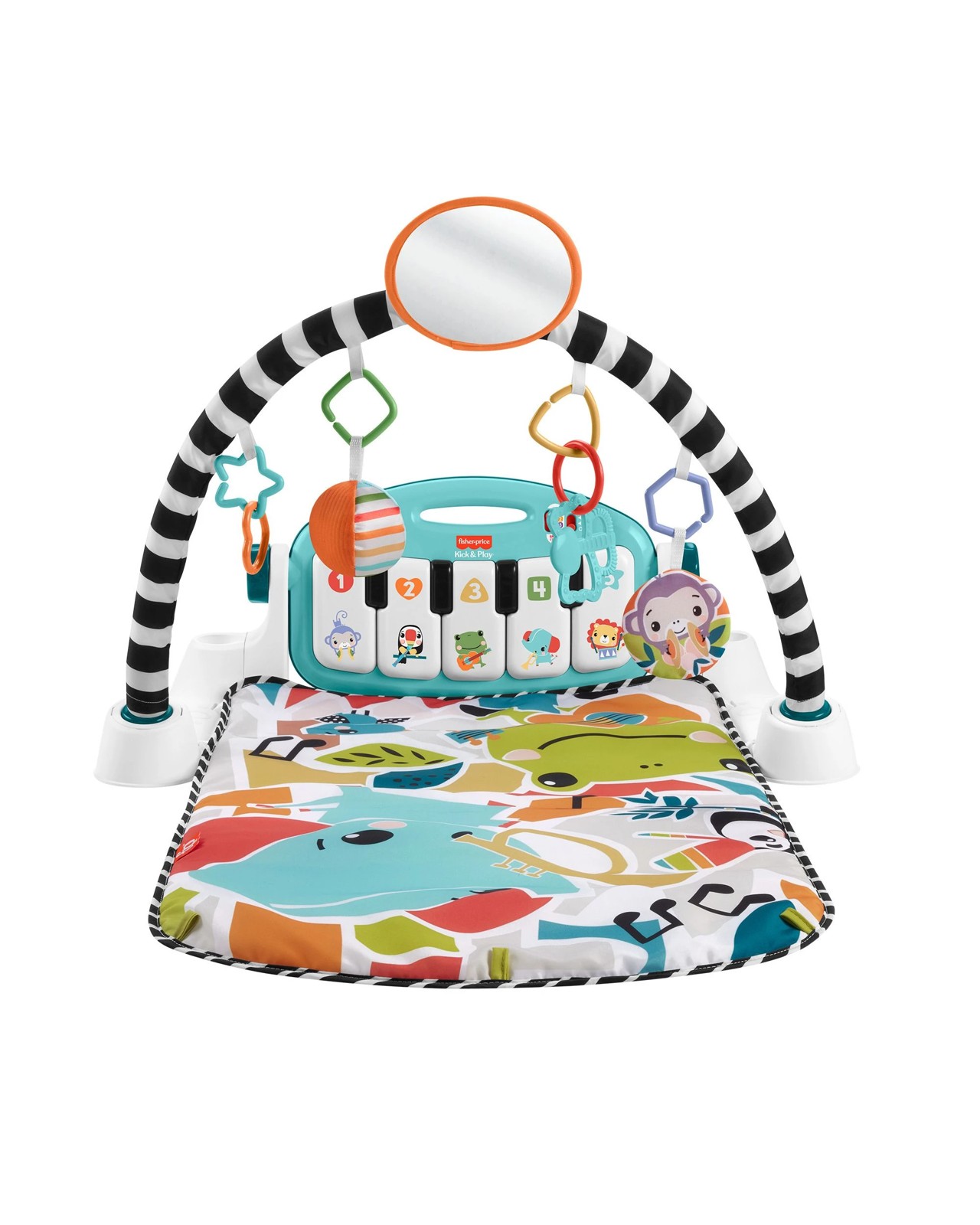 Fisher-Price Glow & Grow Kick & Play Blue Piano Gym 2 of 6