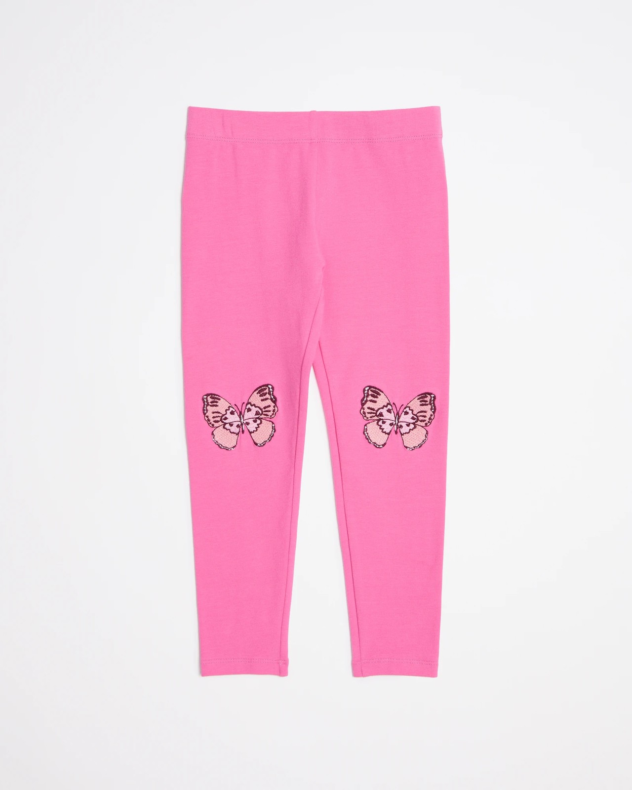 Knee Patch Leggings - Pink Butterfly