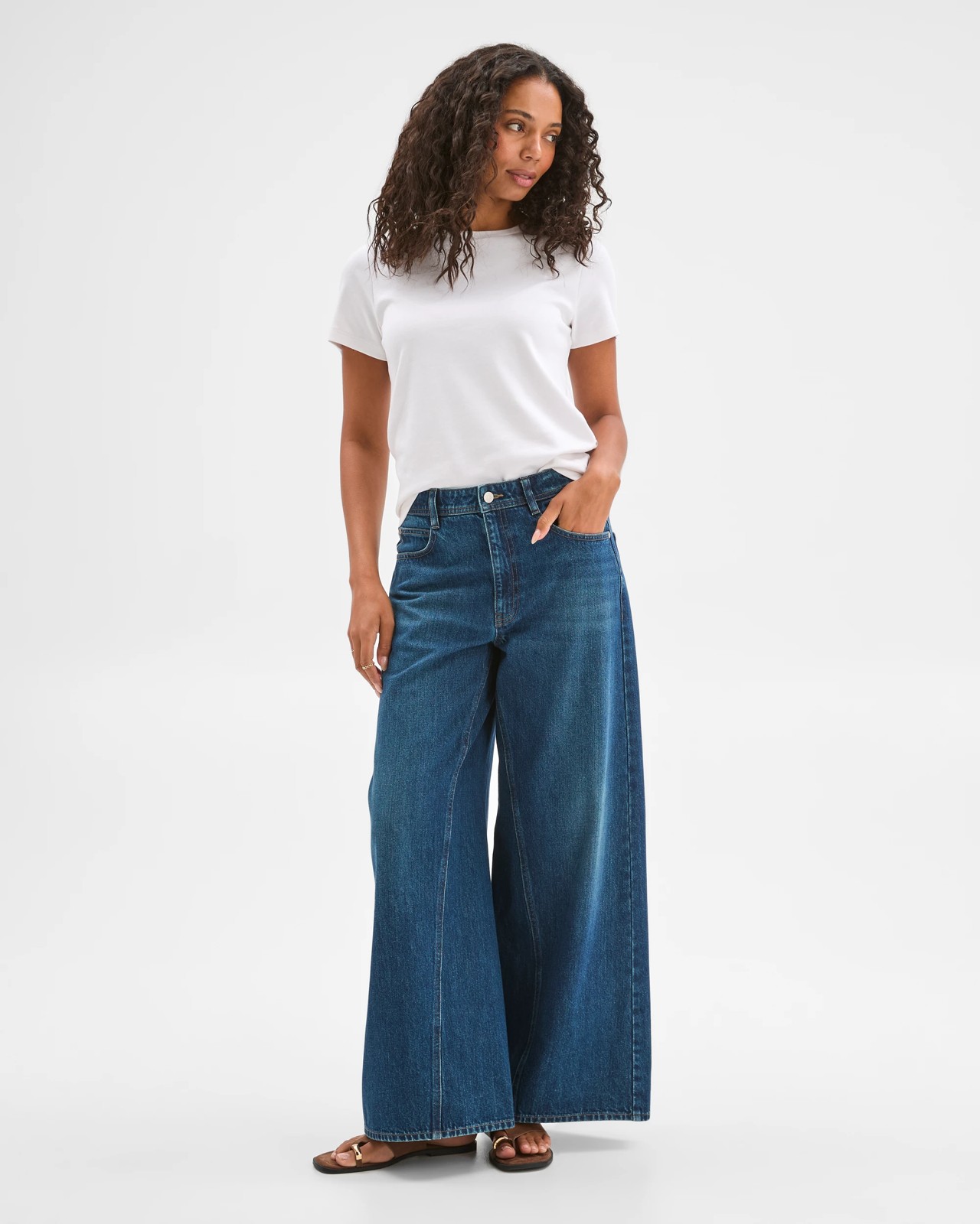 Wide Leg Slouch Denim Jeans 2 of 5