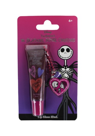 Disney Tim Burton's The Nightmare Before Christmas Lip Gloss with Keychain - Grape Scented