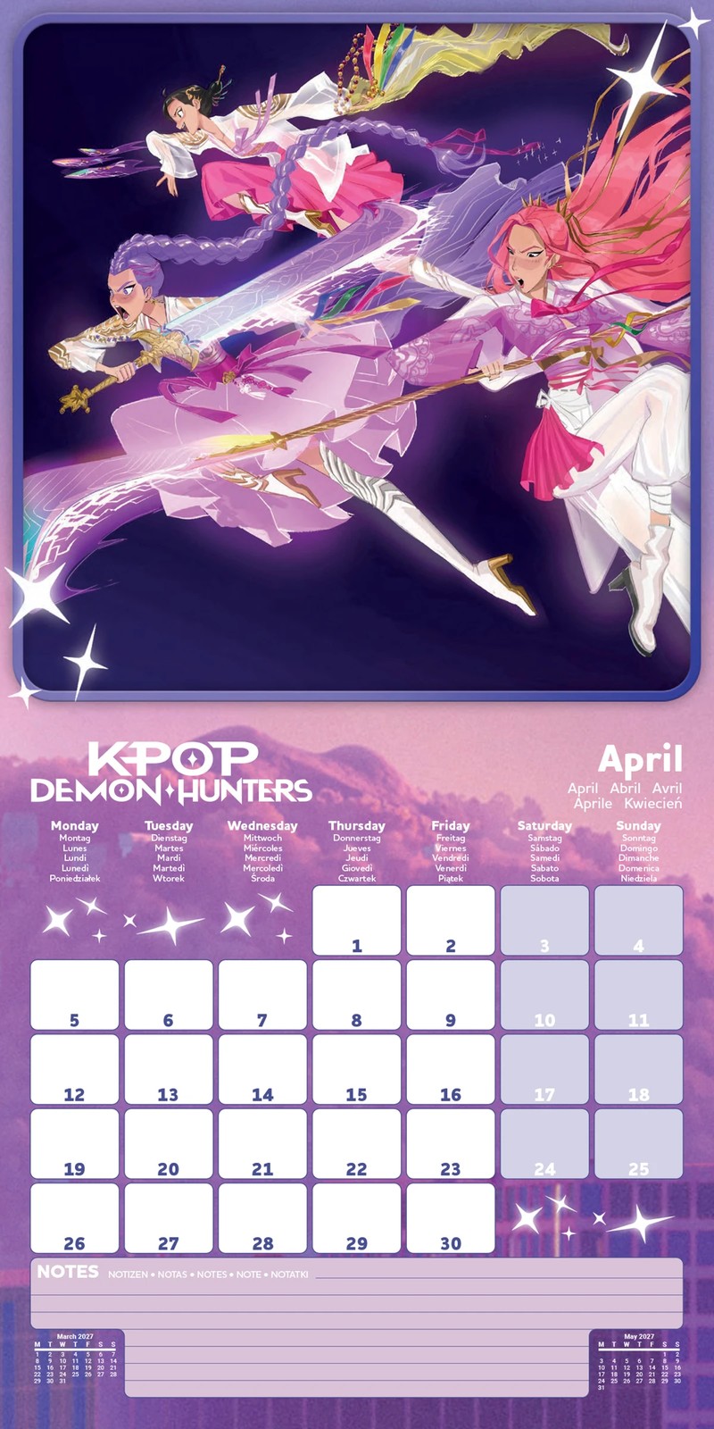 KPop Demon Hunters 2027 16-Month Calendar 3 of 5