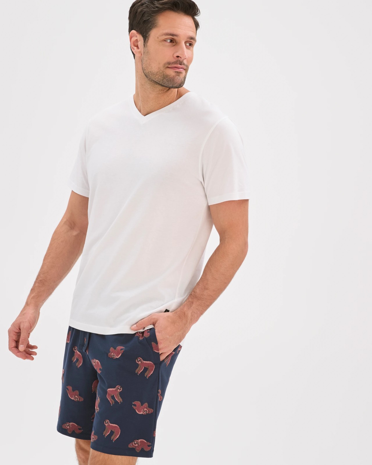 Maxx Australian Cotton Printed Jersey Knit Sleep Shorts 3 of 5
