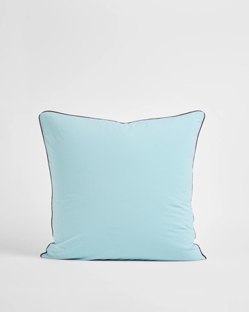 Arlo Polka Dot Stonewash Cotton European Pillowcase - Sea Angel