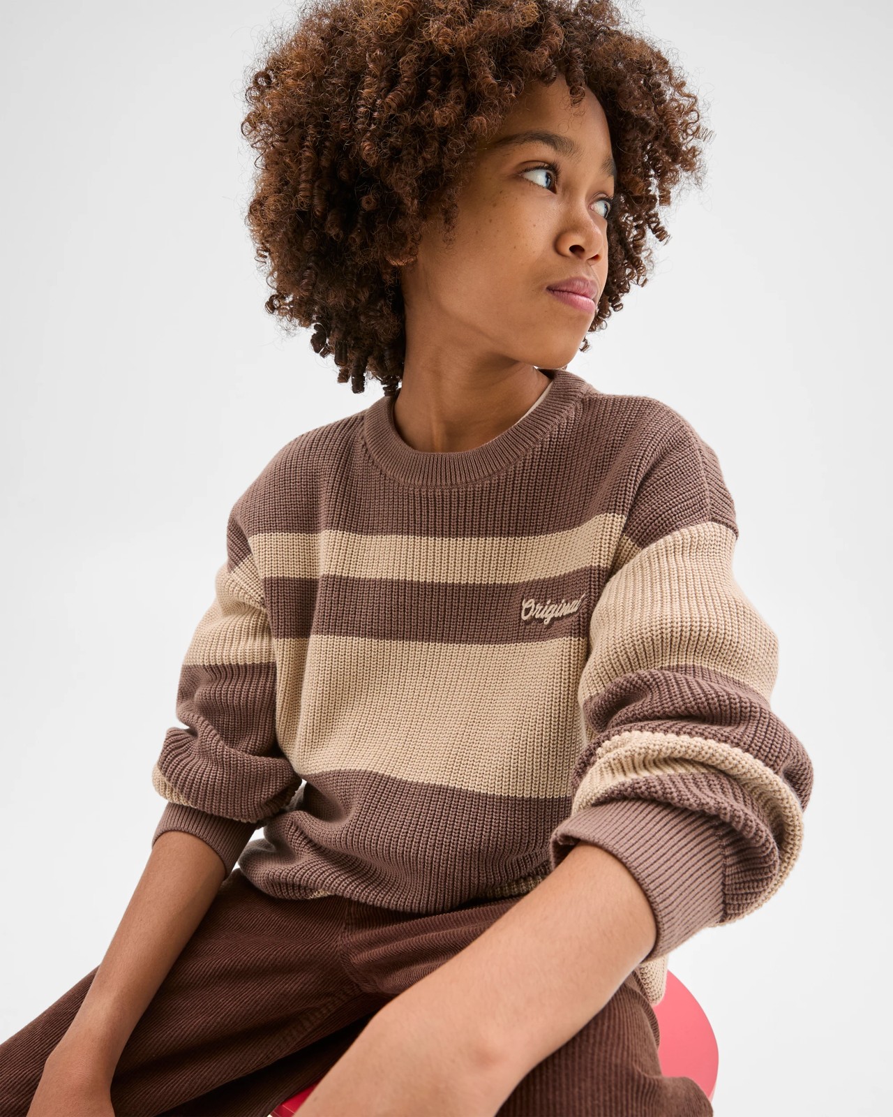 Australian Cotton Crew Neck Striped Sweater 3 of 6