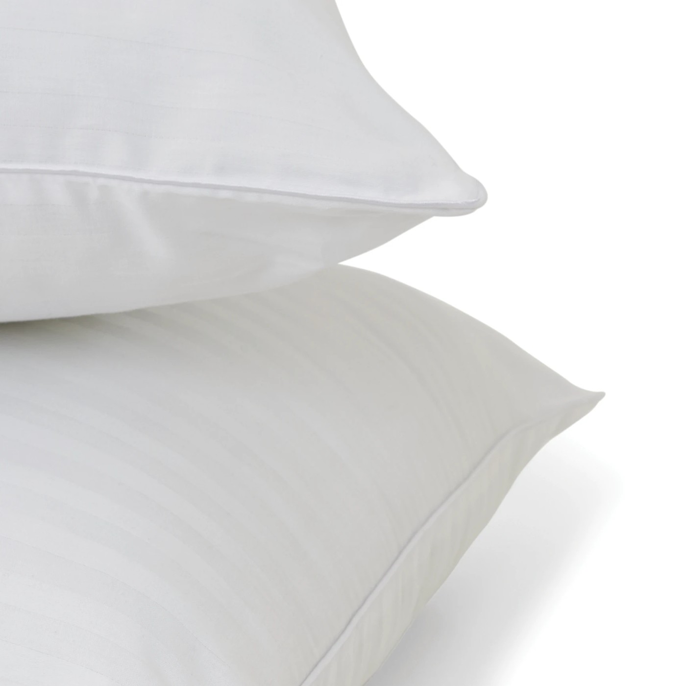 Anko 2 Pack Sateen Stripe Comfort Pillows, High Profile - White 6 of 6