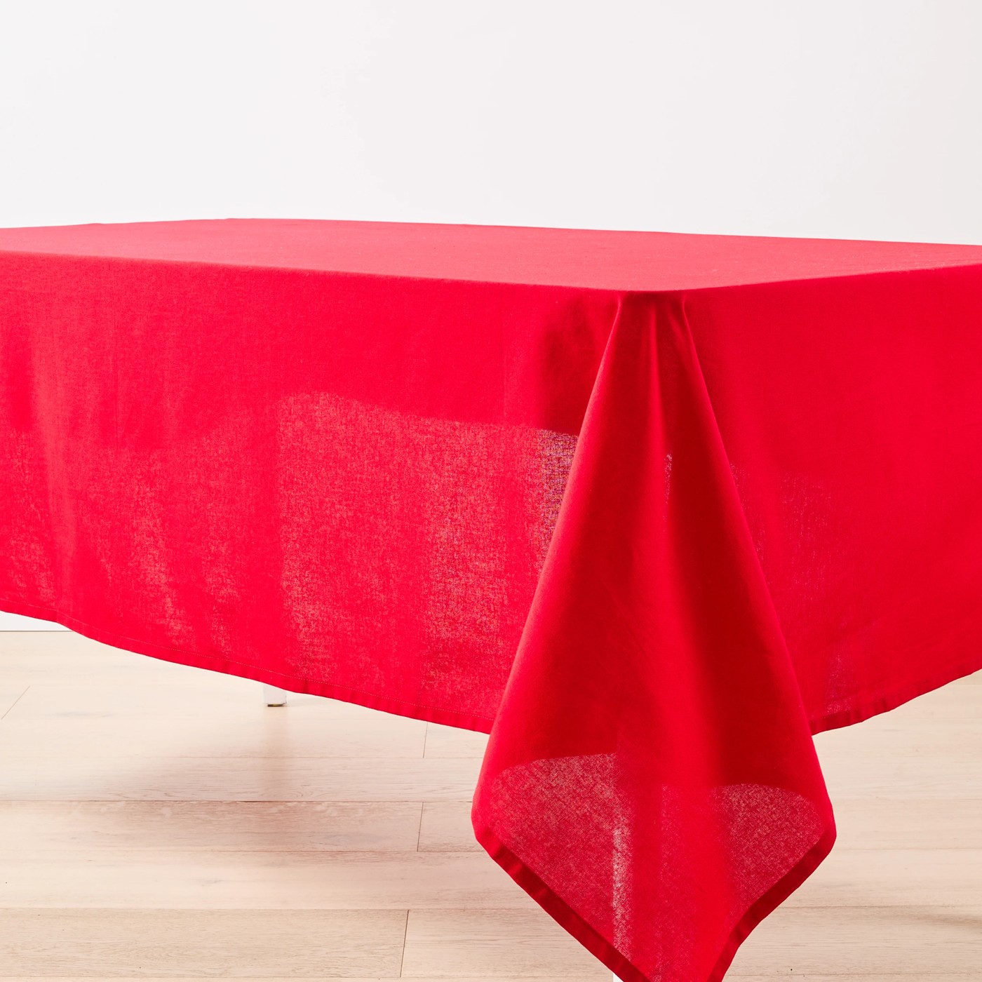 Anko Extra Large Red Linen Look Tablecloth 2 of 5