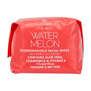 Triple Pack Biodegradable Facial Wipes, Watermelon Scented - OXX product image