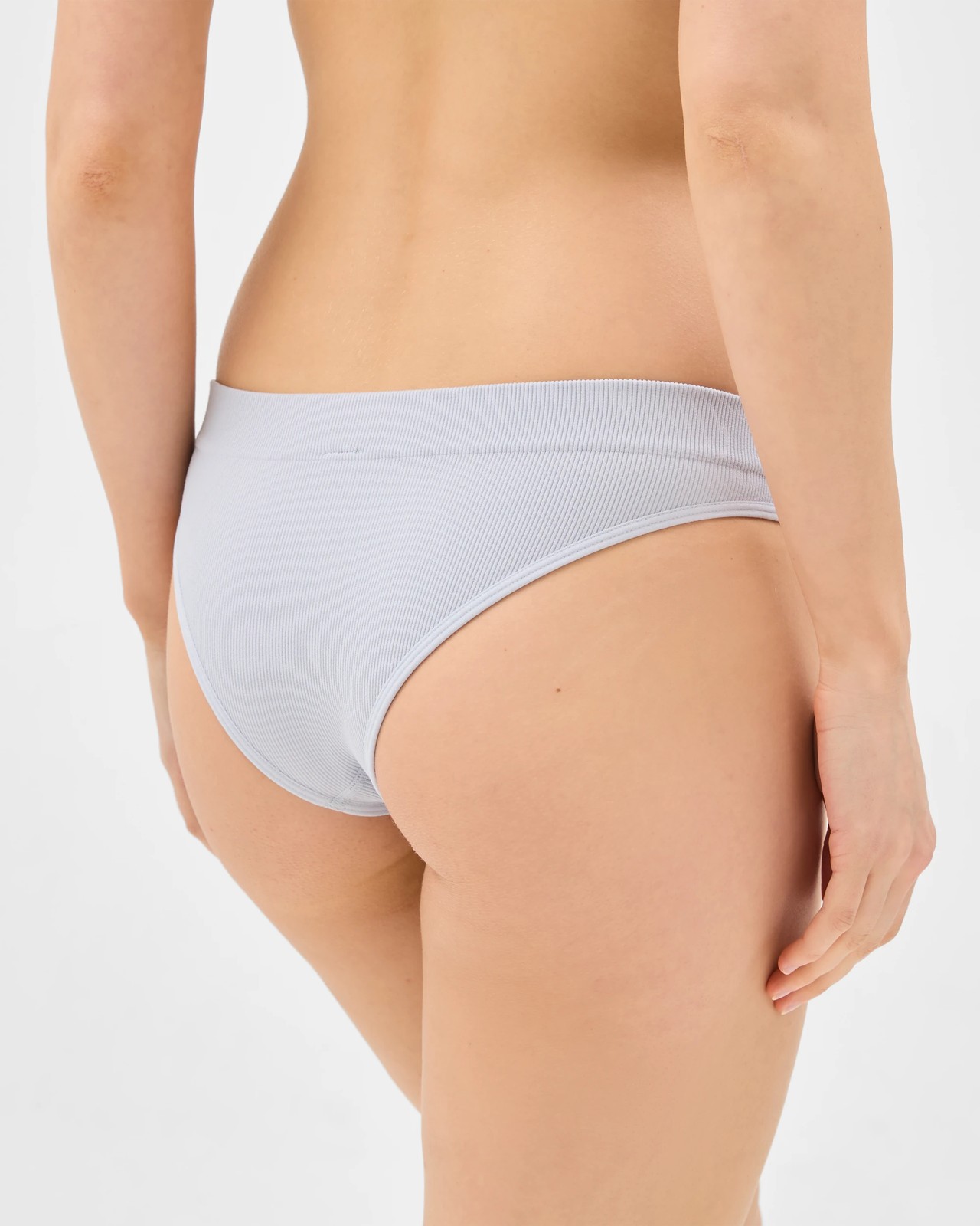Lily Loves 2 Pack Rib Seamfree Brazilian Briefs - Forever Blue/Heather 5 of 5