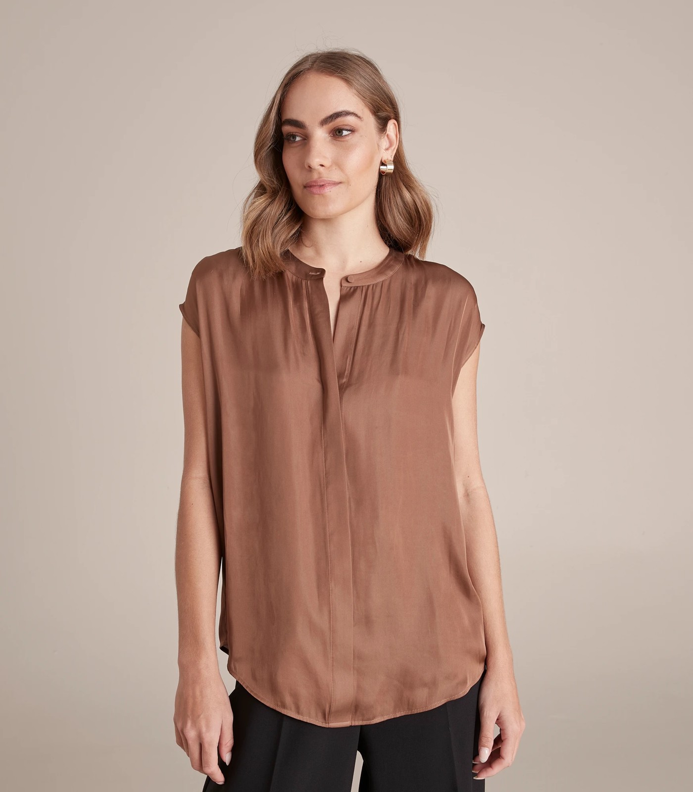 Preview Mock Placket Blouse