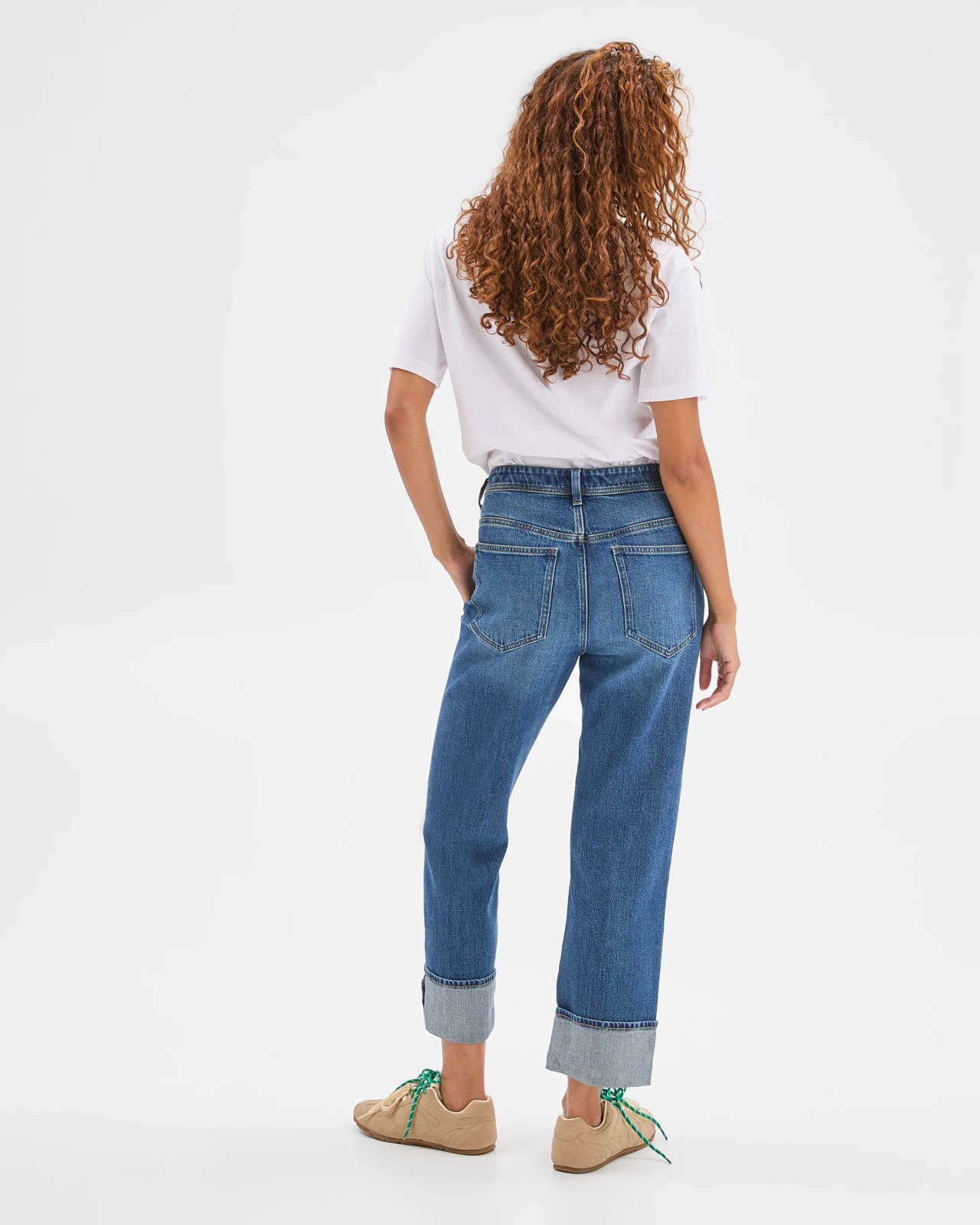 Straight Leg 90's Turn Up Denim Jeans 4 of 6