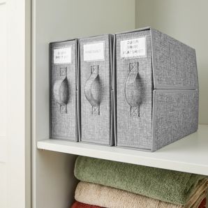 Linen Look Large Bed Linen Box, Charcoal - Anko thumbnail 2