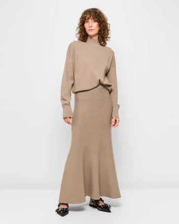 Knit Midi Flare Skirt - Preview
