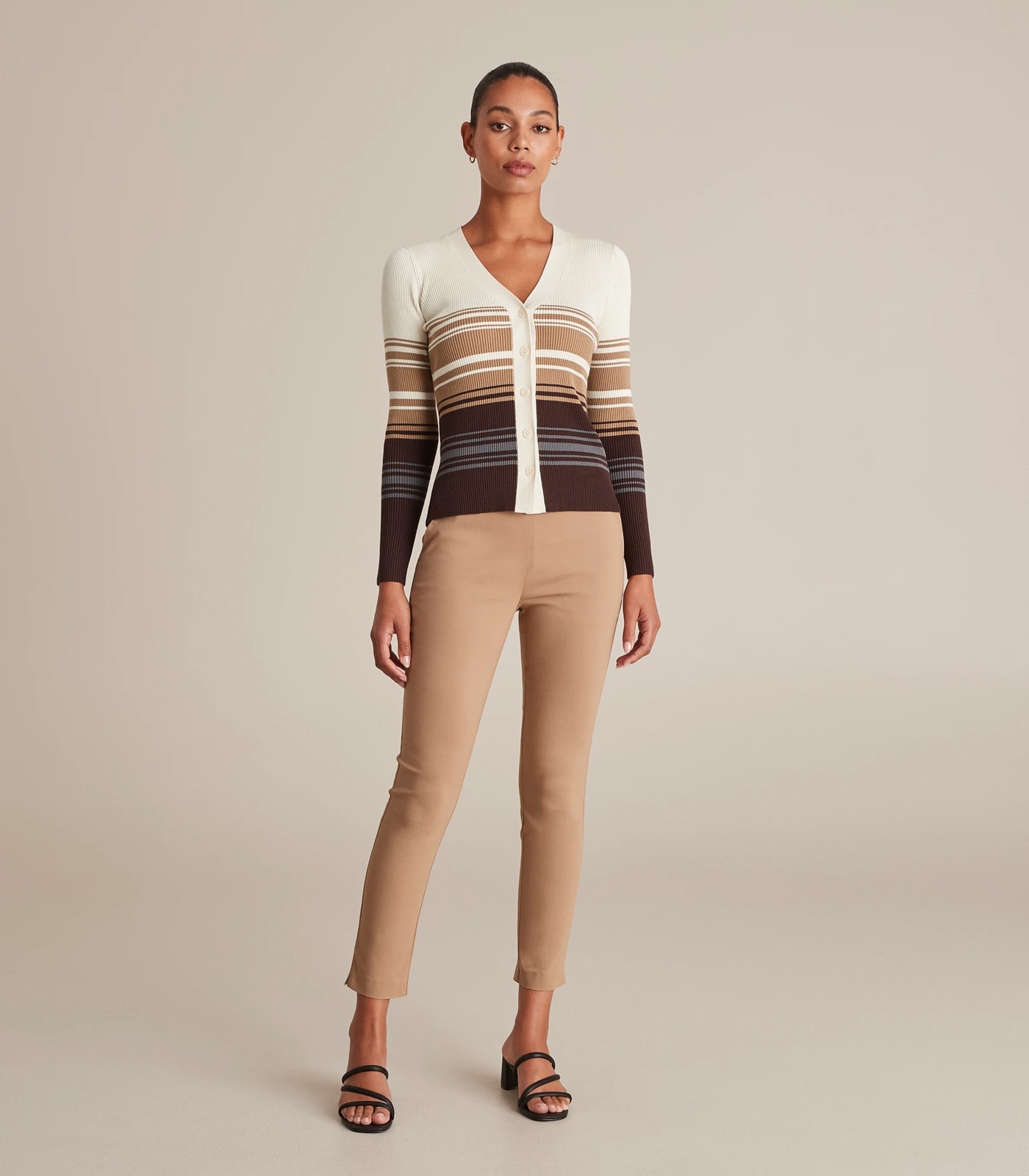 Carrie Ankle Length Bengaline Cigarette Pants - Preview