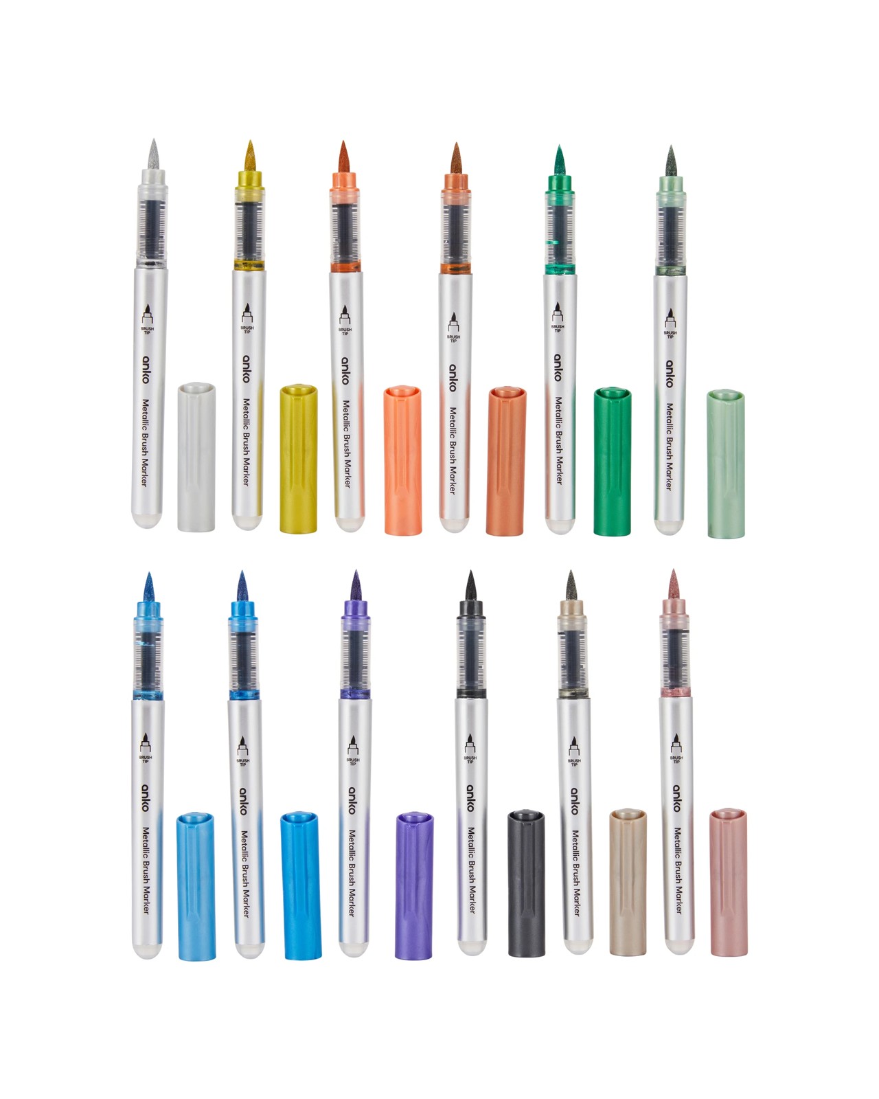 Anko 24 Pack Metallic Brush Markers 5 of 5