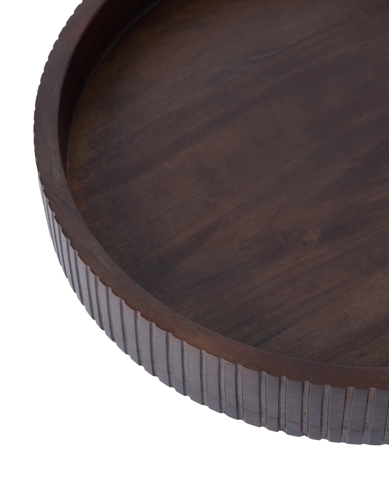 Anko Round Walnut Decor Tray 4 of 6
