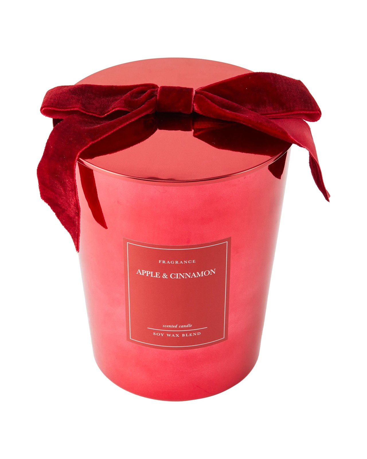 Anko Christmas XL Red Metallic Glass Candle 2 of 6